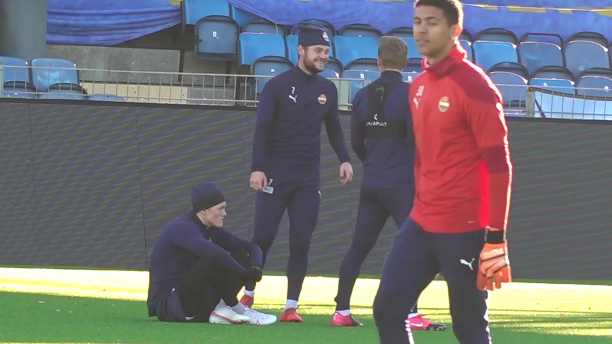Trening dagen før derbyet